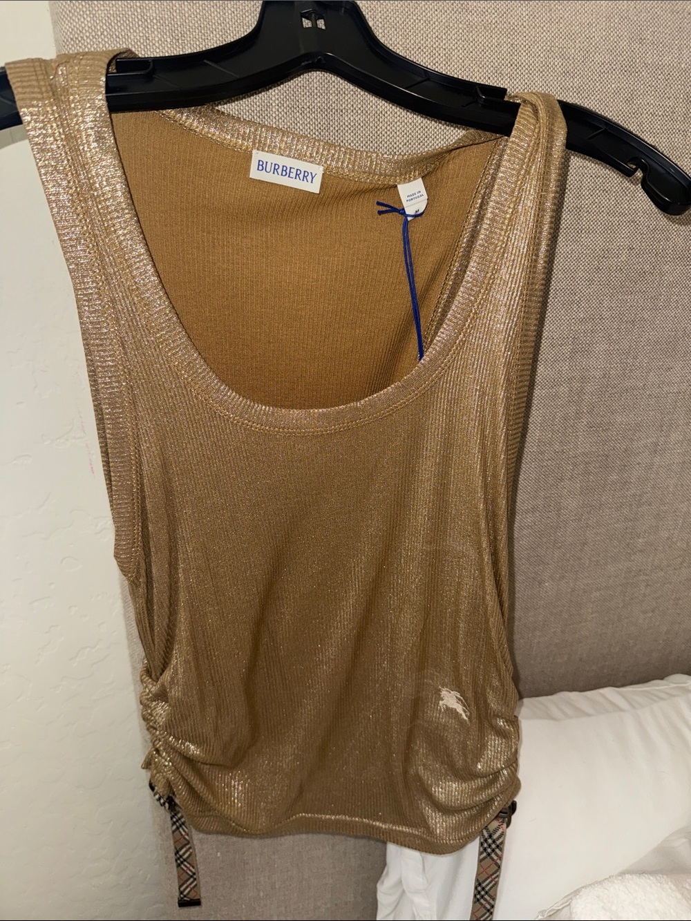 Burberry Metallic Bronze Tank Top